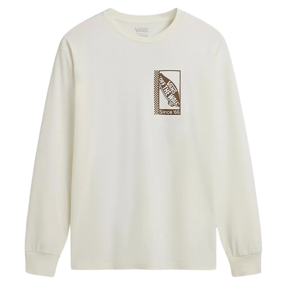 Vans Tech Box Longsleeve T-Shirt - Marshmallow - Mens Graphic T-Shirt by Vans