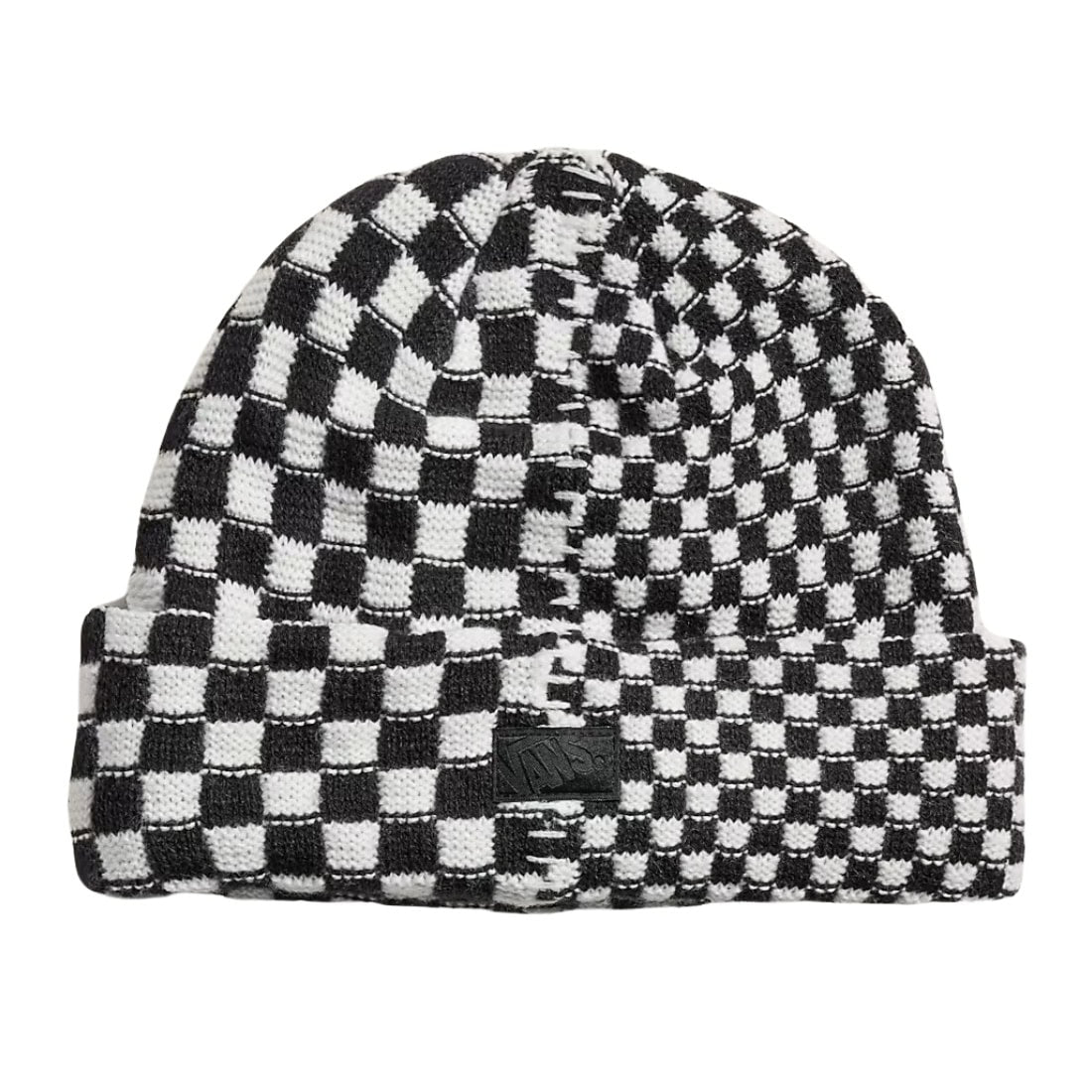 Vans Two Check Beanie - Black/White - Fold Beanie by Vans