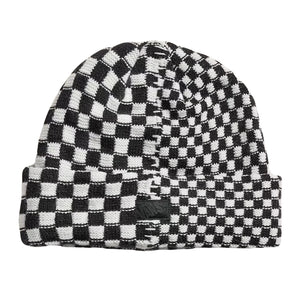 Vans Two Check Beanie - Black/White - Fold Beanie by Vans