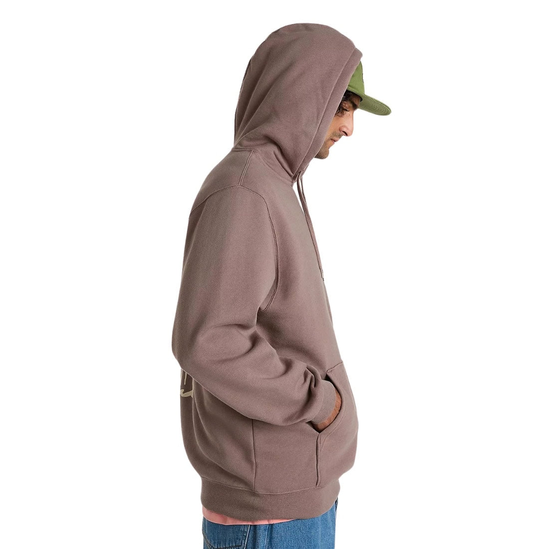 Vans V Hand Loose Pullover Hoodie - Deep Taupe - Mens Pullover Hoodie by Vans