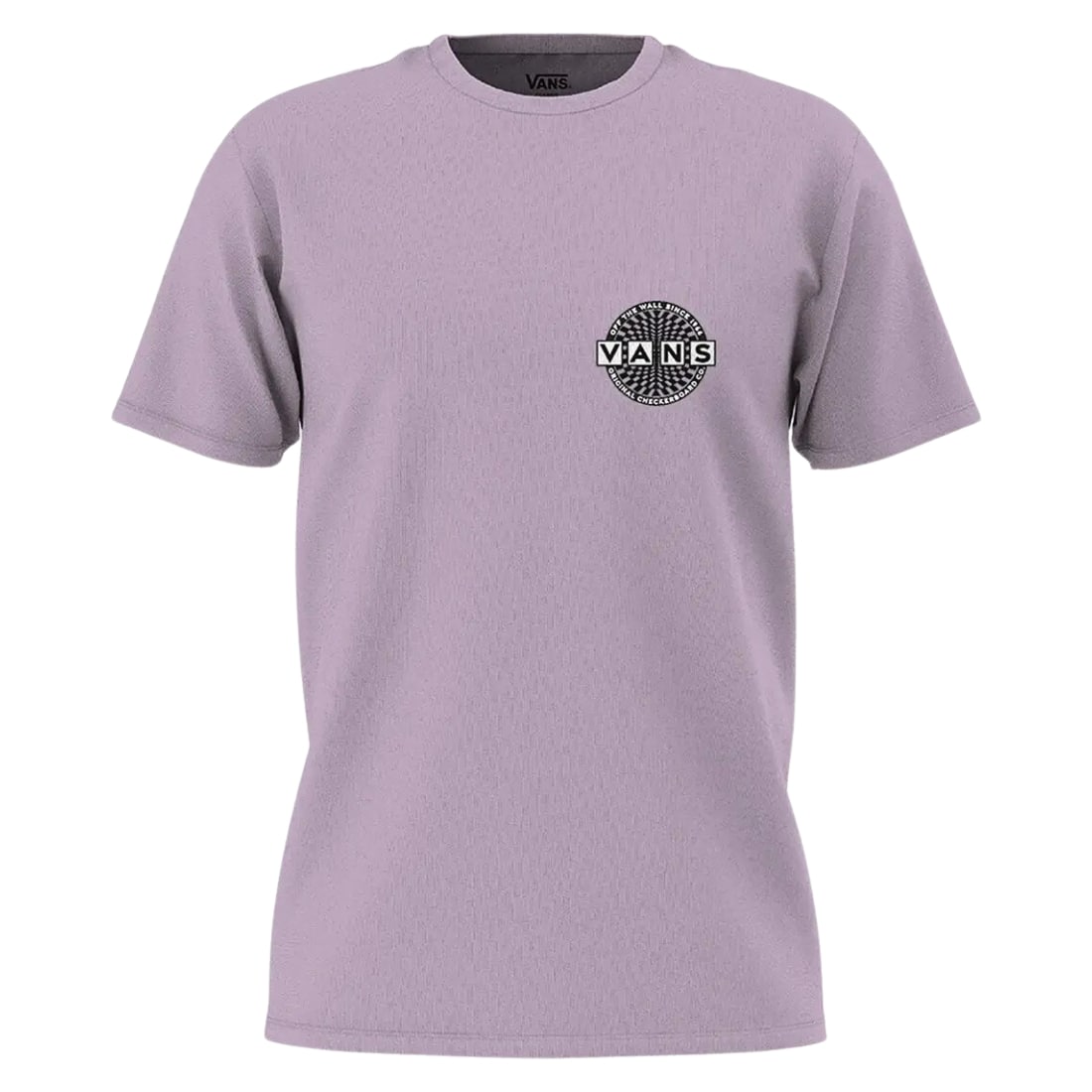 Vans Warped Checkerboard Logo T-Shirt - Lavender - Mens Graphic T-Shirt by Vans