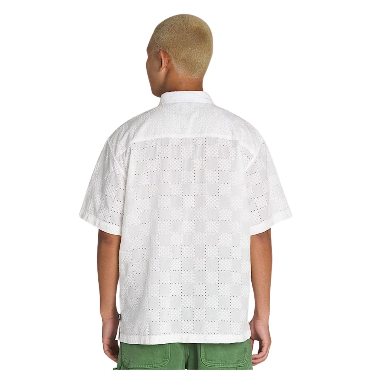 Vans Wayside Eyelet Short Sleeve Shirt - Marshmallow - Mens Casual Shirt by Vans
