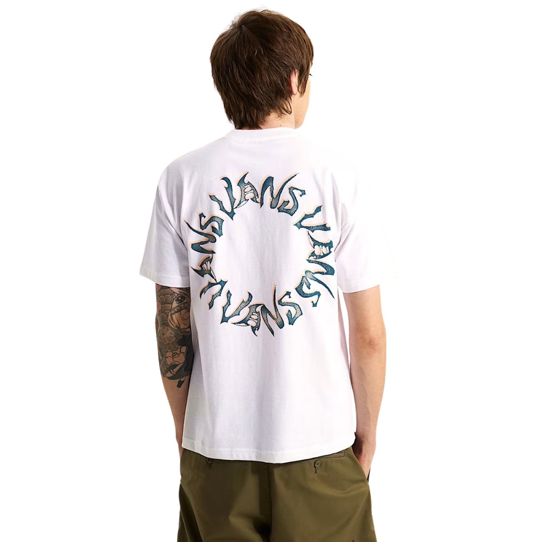 Vans Wild Circle T-Shirt - White - Mens Graphic T-Shirt by Vans