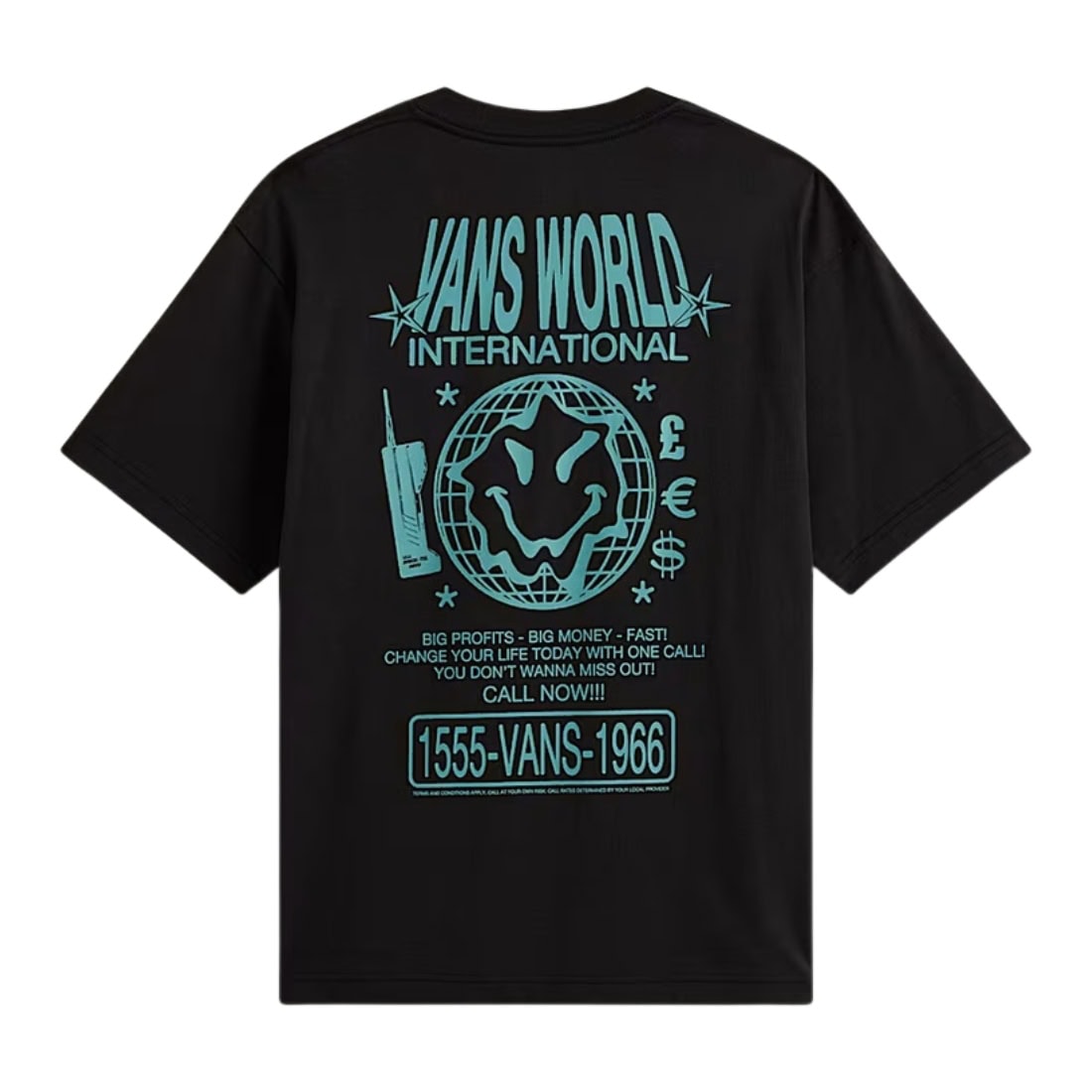 Vans World Intl T-Shirt - Black - Mens Graphic T-Shirt by Vans