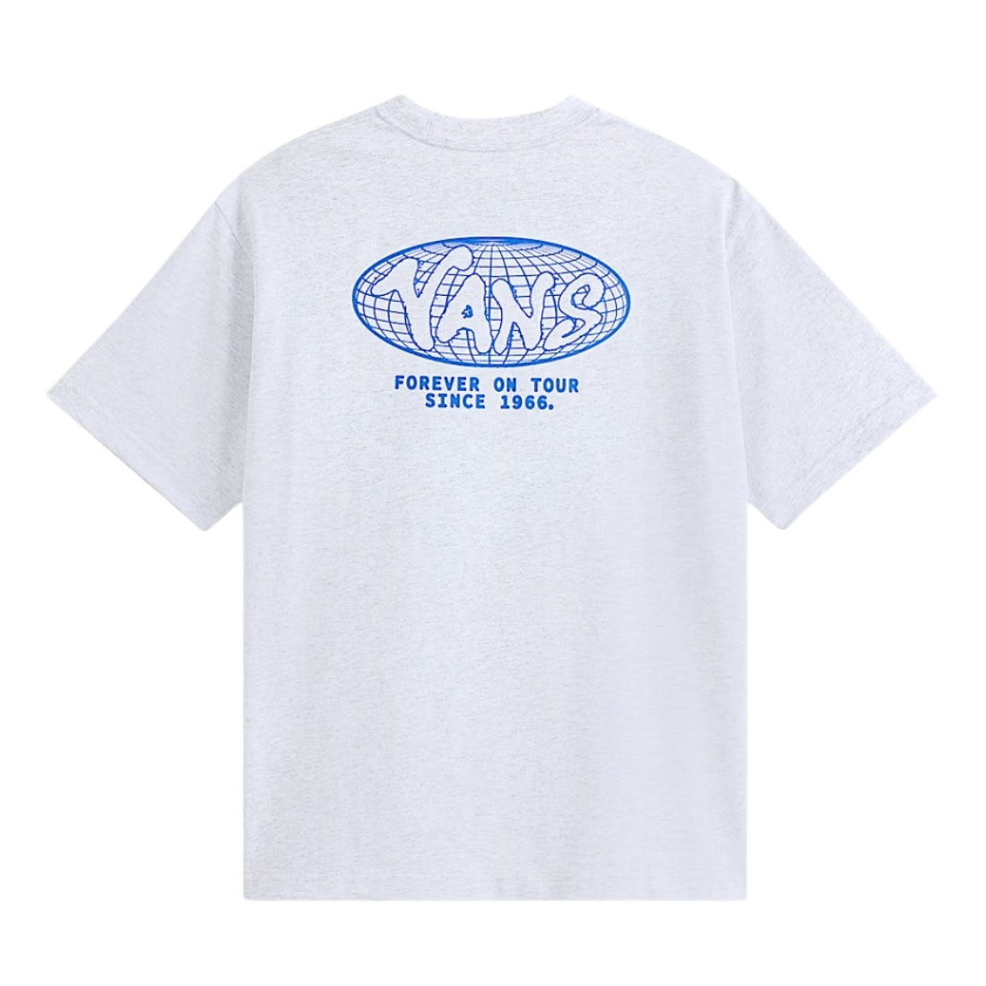 Vans World Tour Loose Fit T-Shirt - Light Grey - Mens Graphic T-Shirt by Vans