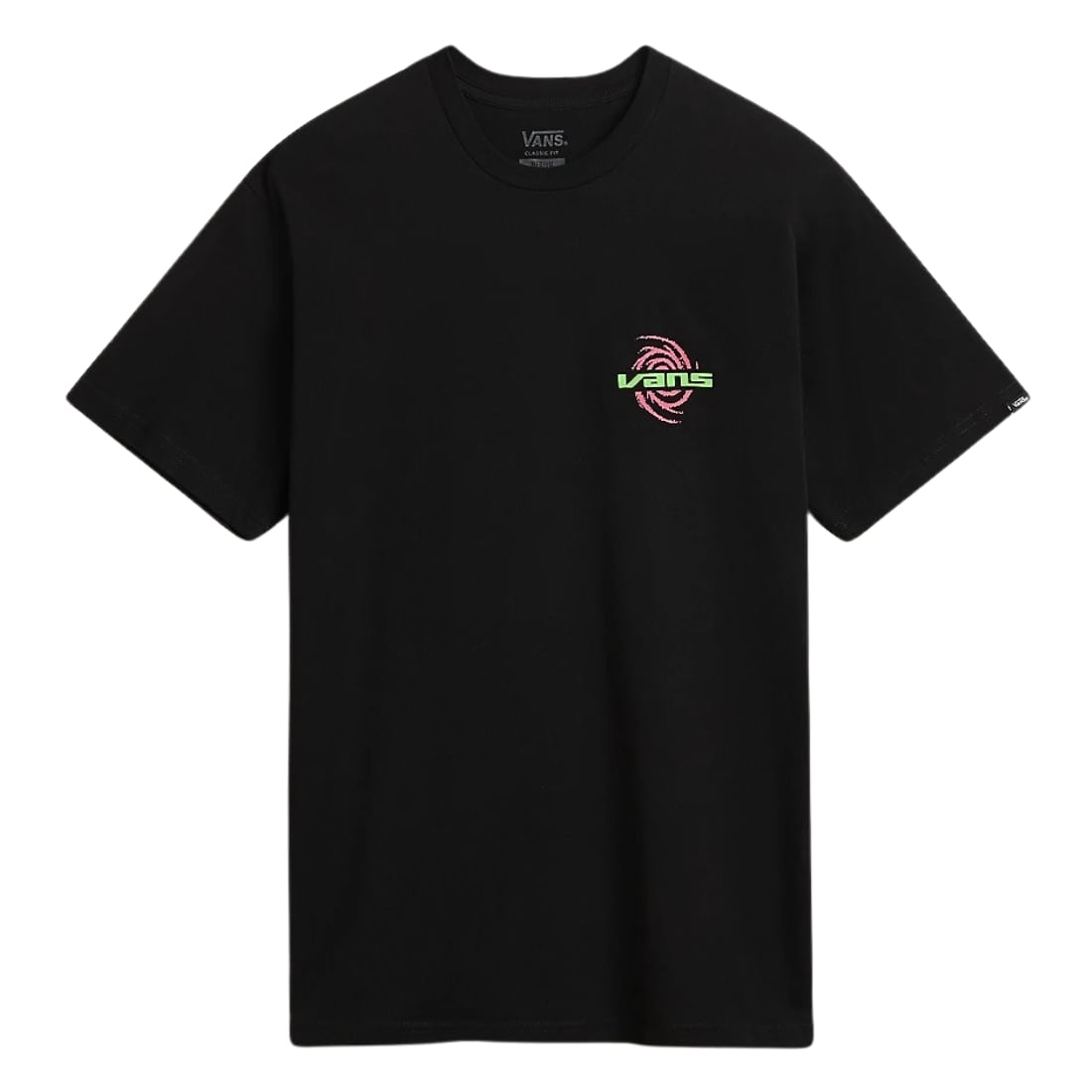 Vans Wormhole Warped T-Shirt - Black - Mens Skate Brand T-Shirt by Vans