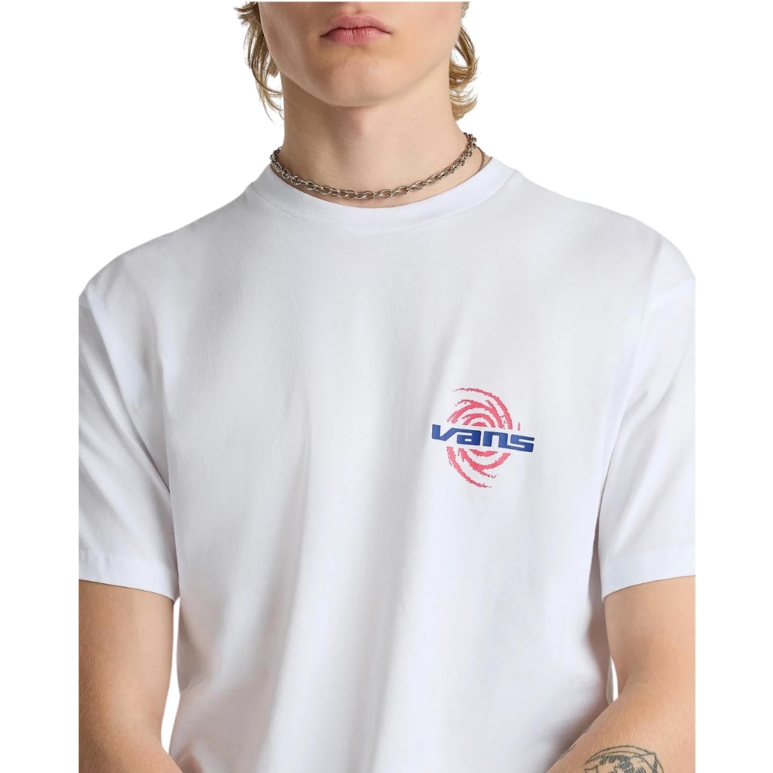 Vans Wormhole Warped T-Shirt - White - Mens Graphic T-Shirt by Vans