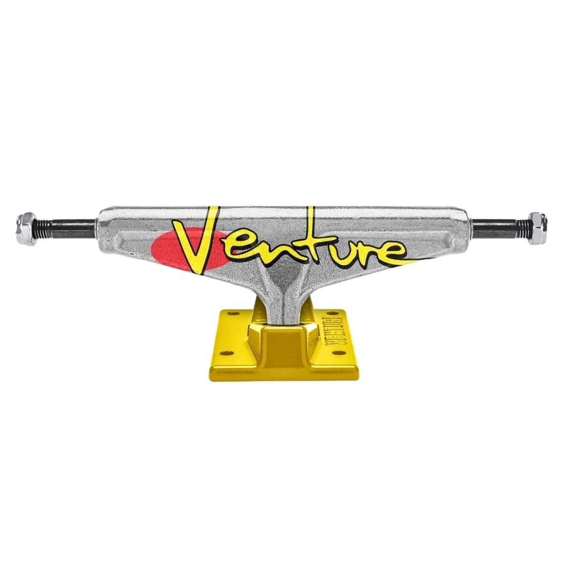 Venture 5.0 Full Bleed Team Trucks (Pair) - Polished Yellow - Skateboard Trucks by Venture 5.0 inch