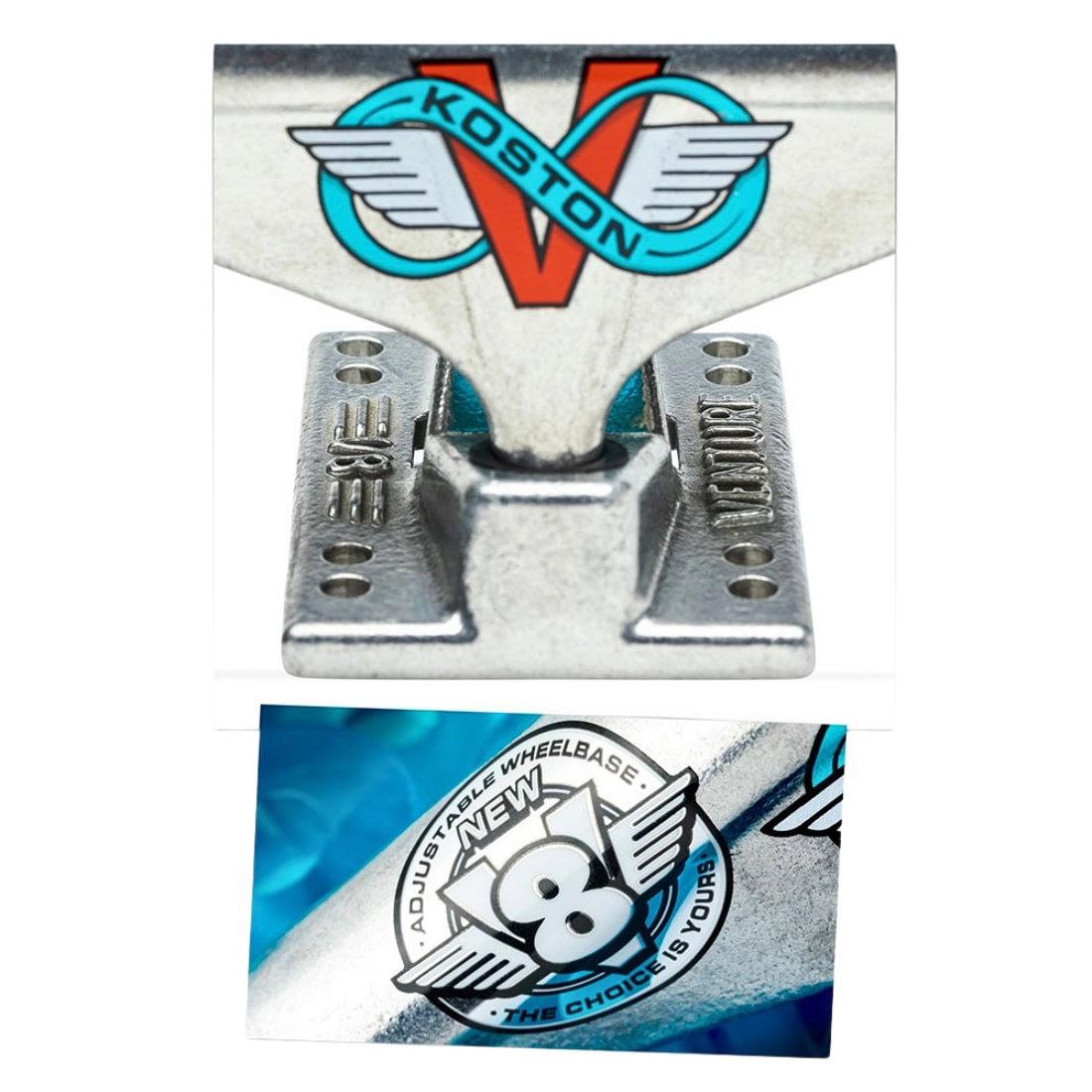 Venture 5.6 Koston Pro V8 Trucks (Pair) - Polished - Skateboard Trucks by Venture 5.6 inch