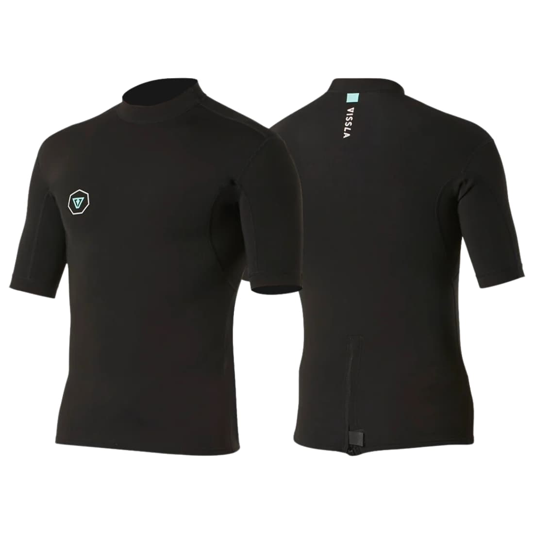 Vissla 7 Seas 1mm Shortsleeve Wetsuit Jacket - Black - Mens Wetsuit Top/Jacket by Vissla
