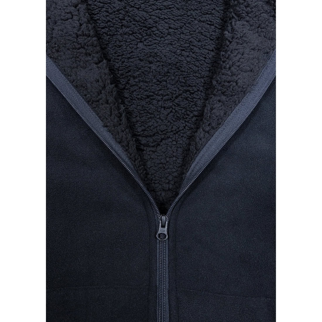 Vissla Eco-Zy Polar Zip Hoodie Fleece - Black - Mens Zip Up Hoodie by Vissla