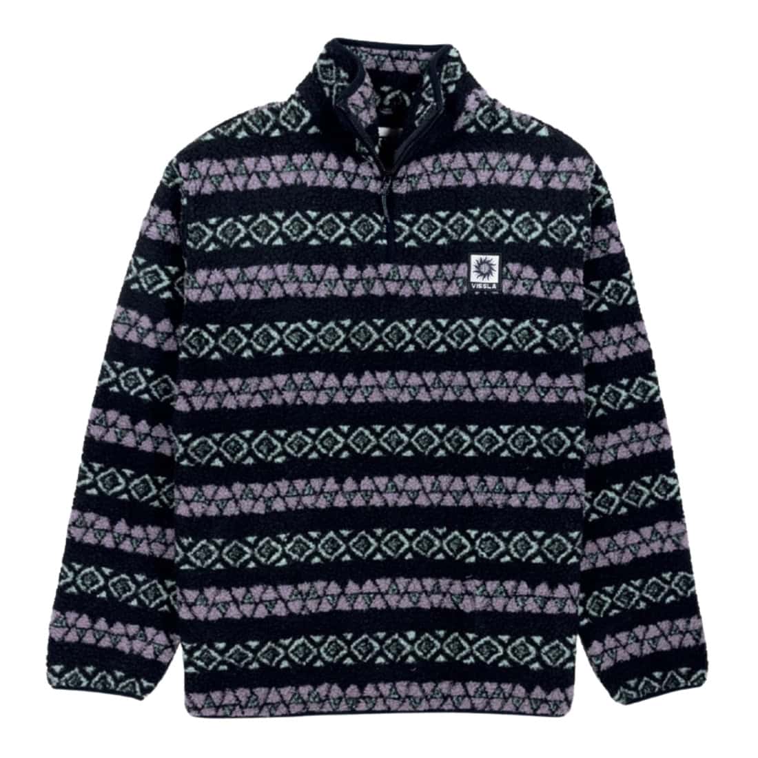 Vissla Hiking Ice Sherpa Fleece - Black - Mens Pullover Hoodie by Vissla