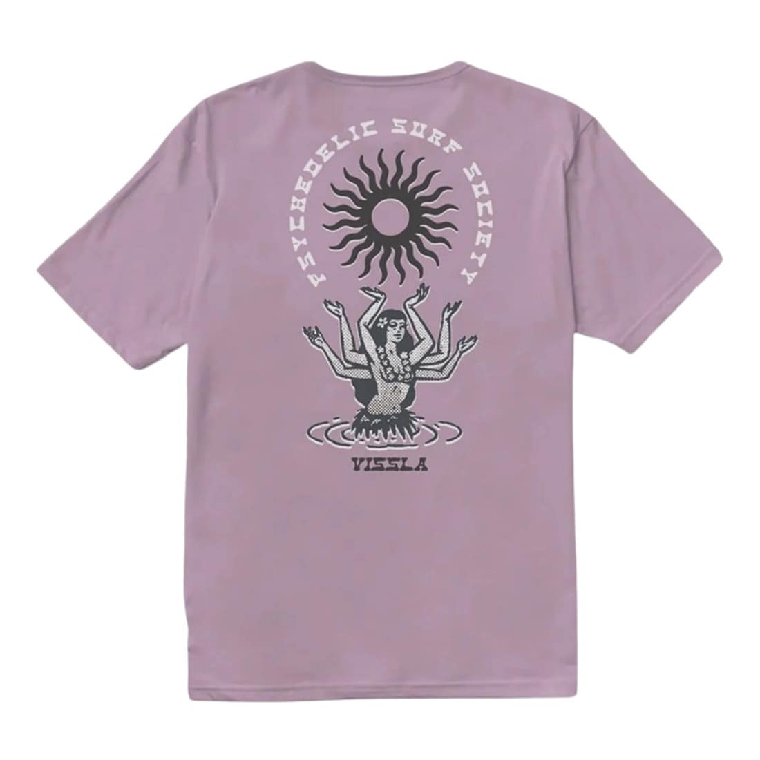 Vissla Hula Hands Organic T-Shirt - Plum - Mens Graphic T-Shirt by Vissla