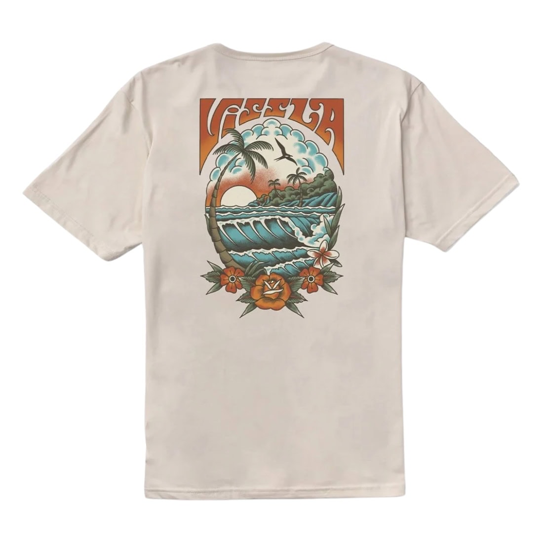 Vissla Inked Organic T-Shirt - Bone - Mens Surf Brand T-Shirt by Vissla