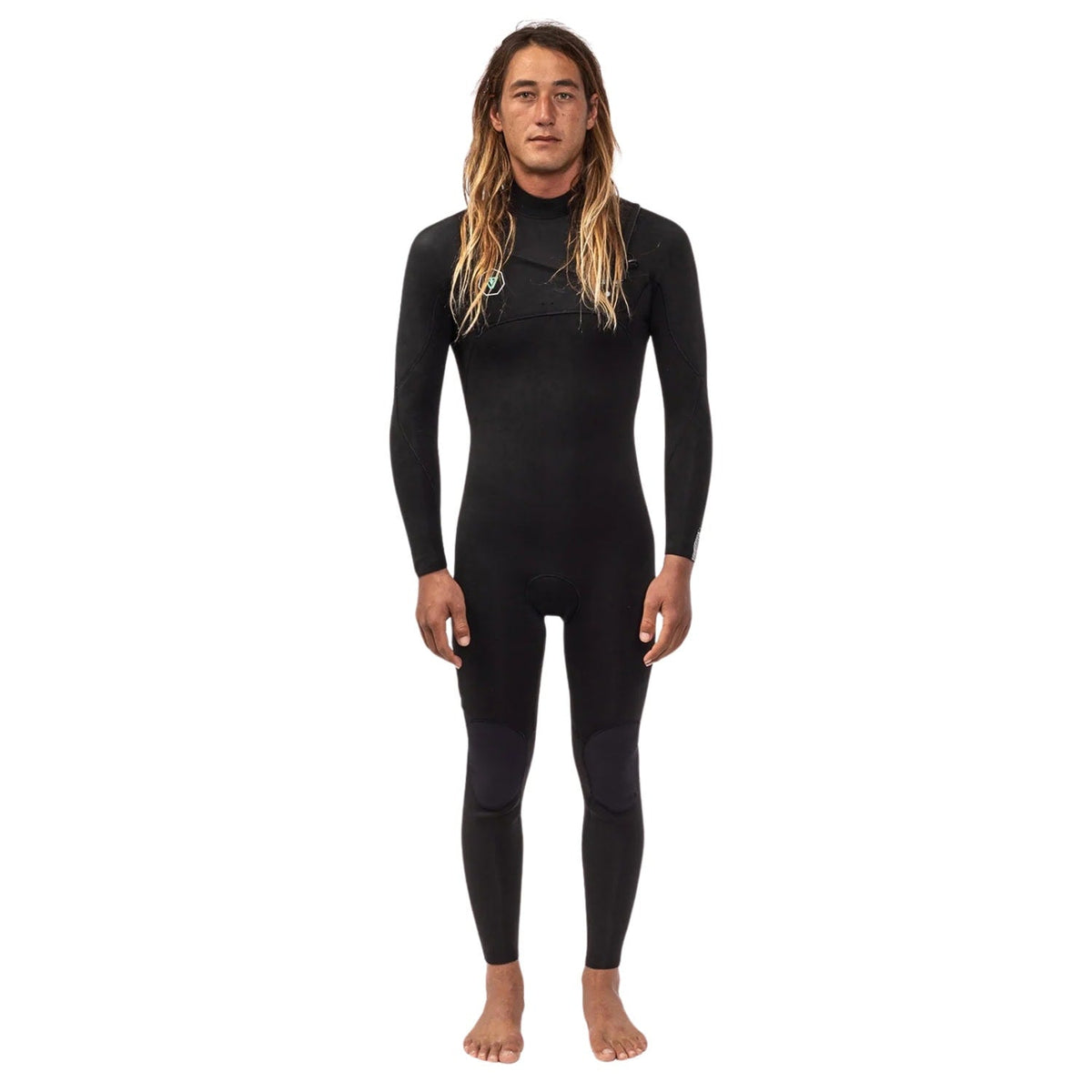 Vissla Mens 7 Seas 5/4mm Chest Zip Wetsuit - Black - Mens Full Length Wetsuit by Vissla