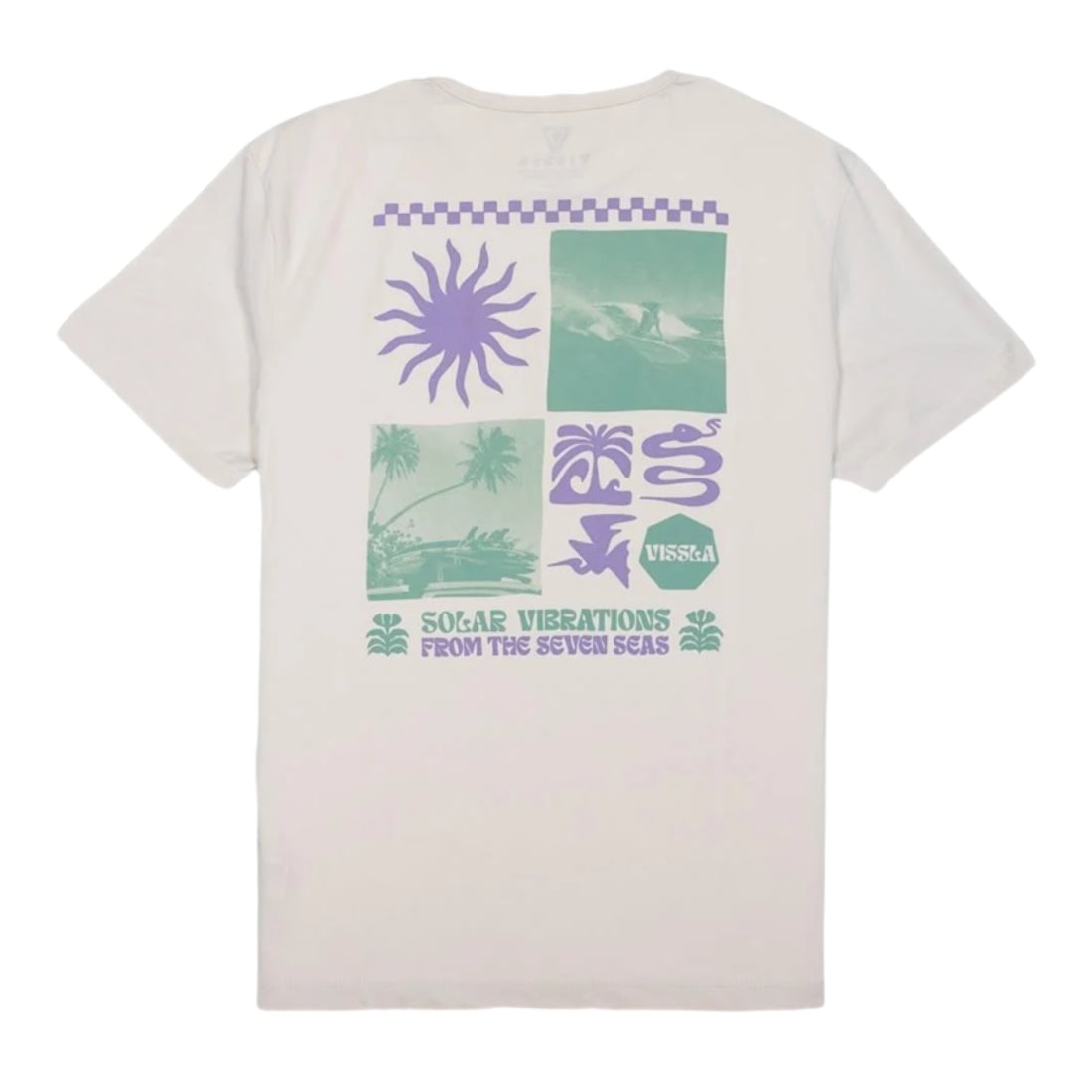 Vissla Solar Vibrations Eco Tee - Bone - Mens Graphic T-Shirt by Vissla