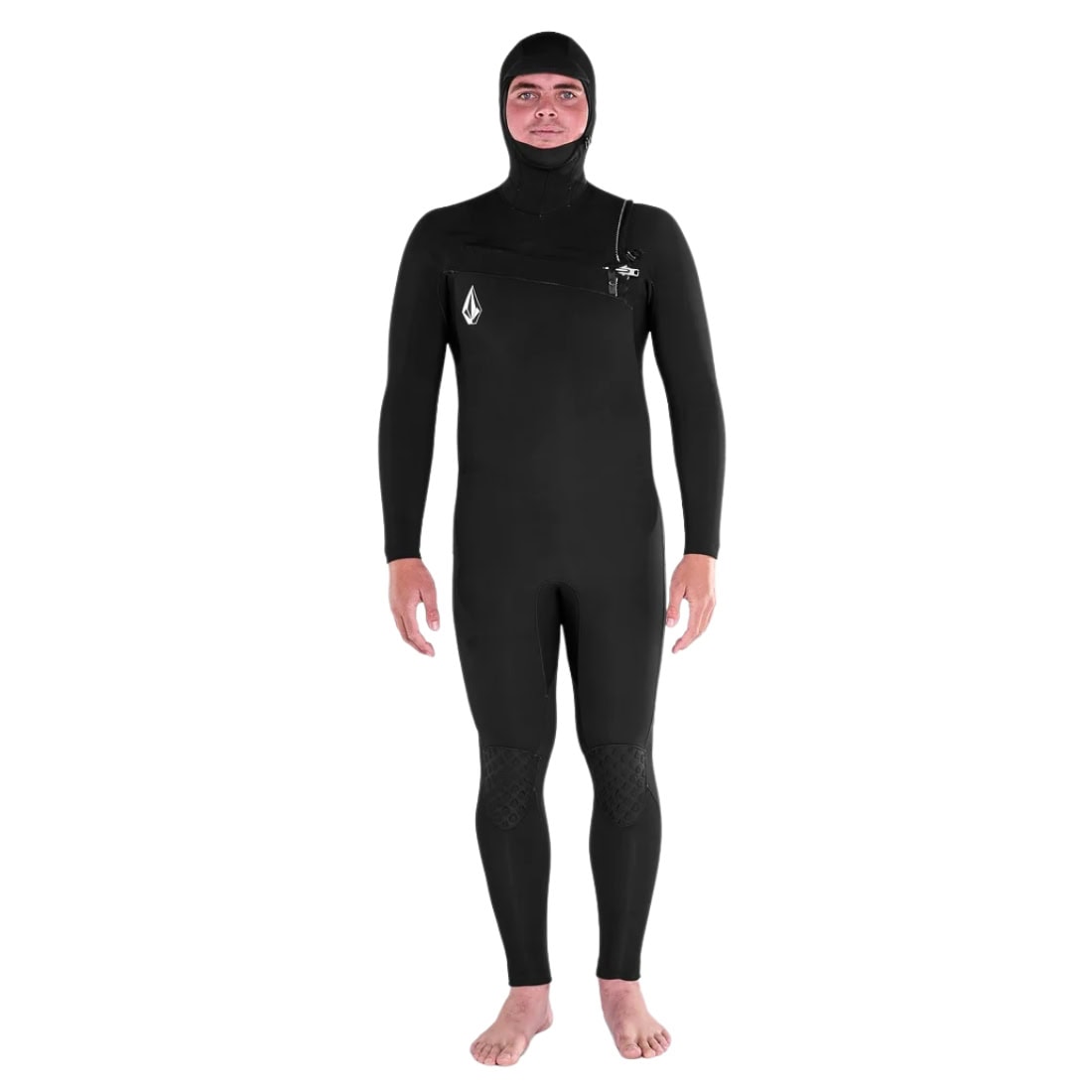 Volcom 4/3mm Hooded Chestzip Modulator Full Wetsuit - Black - Mens Full Length Wetsuit by Volcom