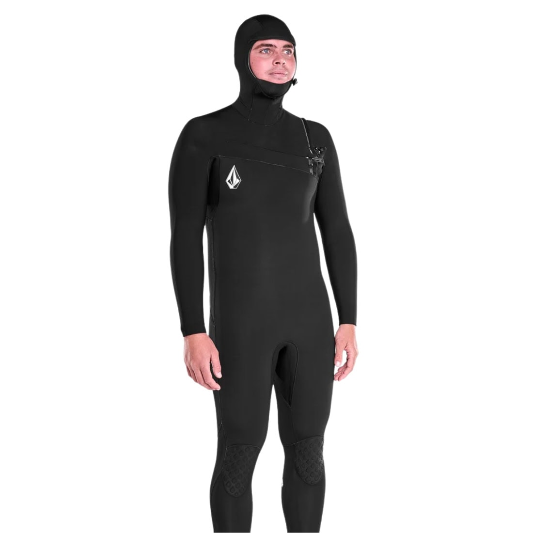 Volcom 4/3mm Hooded Chestzip Modulator Full Wetsuit - Black - Mens Full Length Wetsuit by Volcom