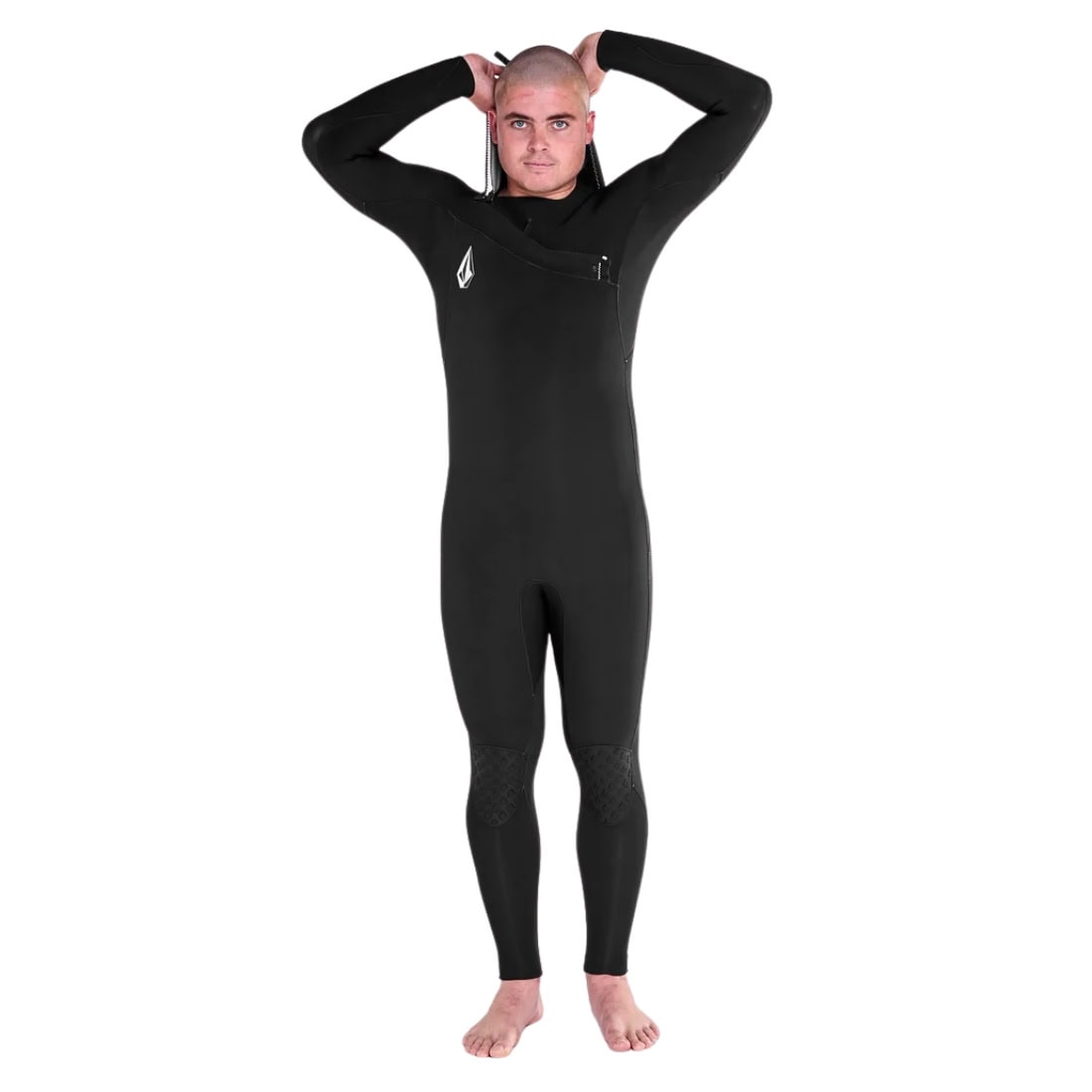 Volcom 4/3mm Hooded Chestzip Modulator Full Wetsuit - Black - Mens Full Length Wetsuit by Volcom