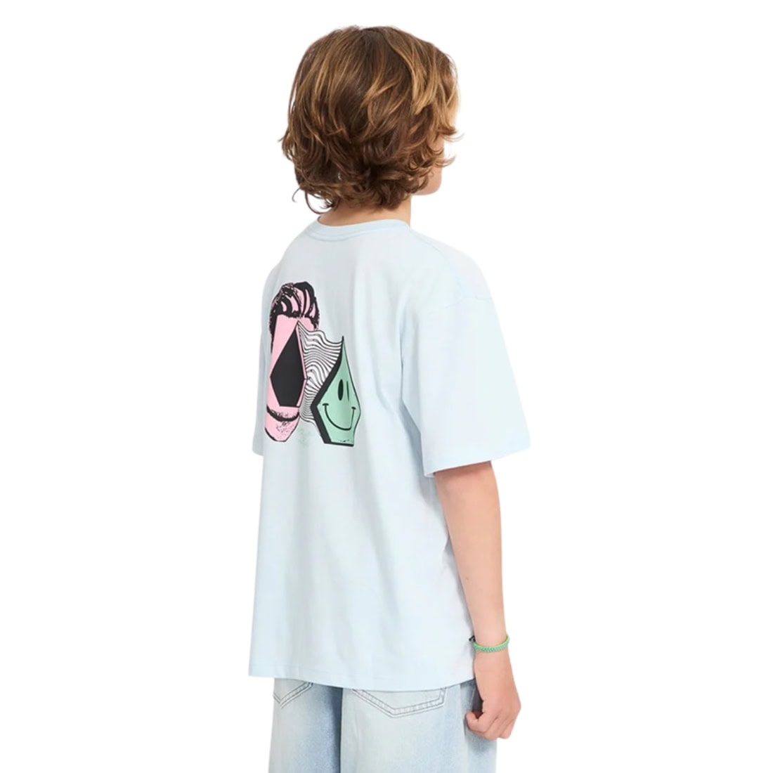 Volcom Aura Kids T-Shirt - Light Blue Acid - Boys Skate Brand T-Shirt by Volcom