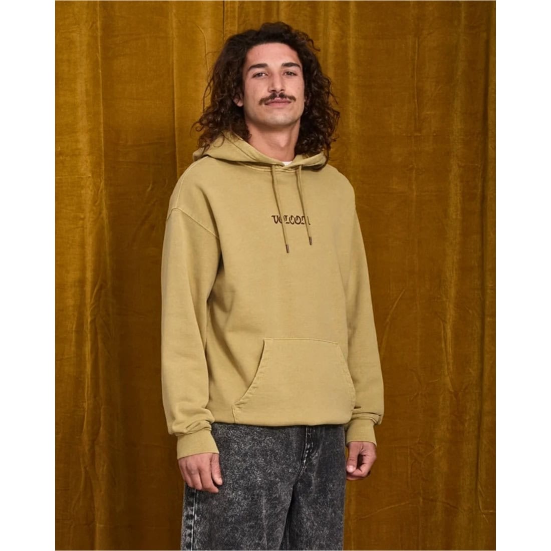 Volcom Big Stone Hood - Mustard - Mens Pullover Hoodie by Volcom