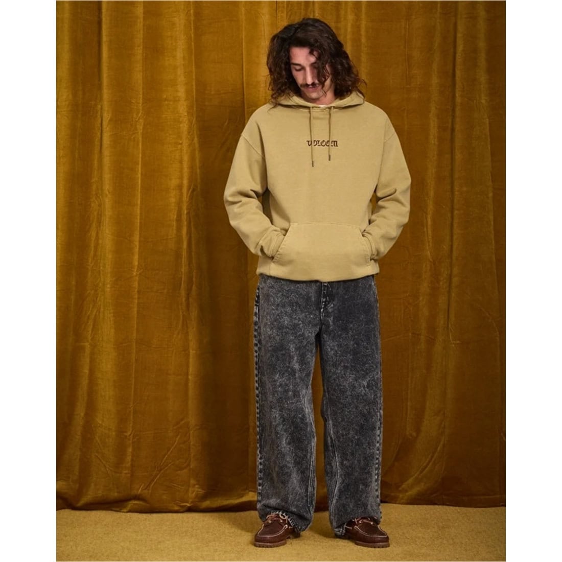 Volcom Big Stone Hood - Mustard - Mens Pullover Hoodie by Volcom