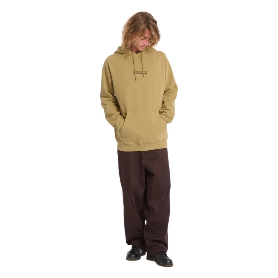 Volcom Big Stone Hood - Mustard - Mens Pullover Hoodie by Volcom