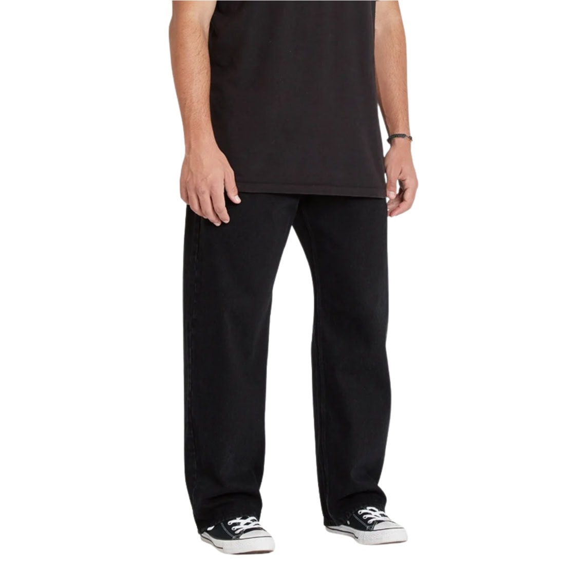 Volcom Billow Denim - Black - Mens Relaxed/Loose Denim Jeans by Volcom