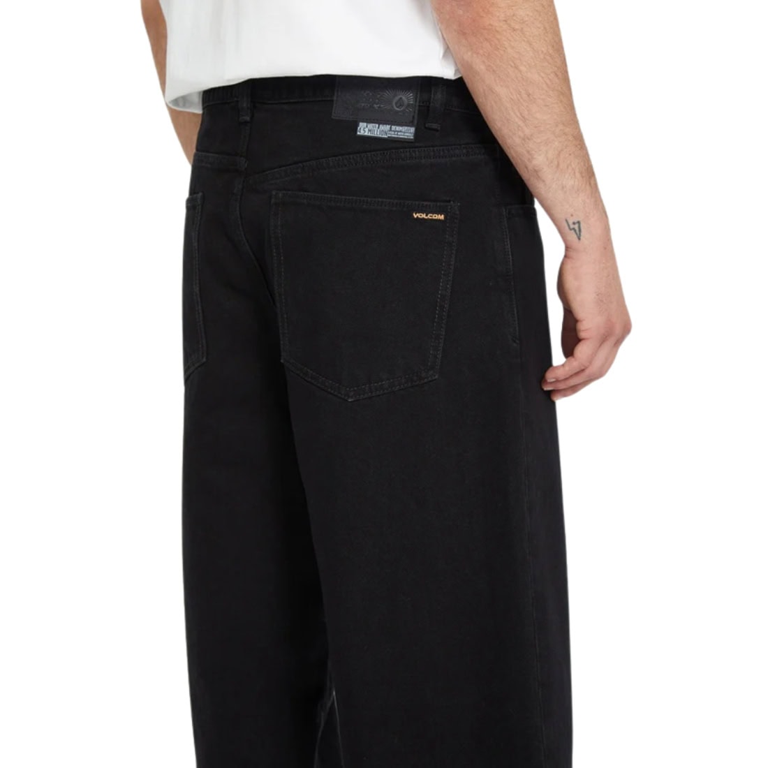 Volcom Billow Denim - Black - Mens Relaxed/Loose Denim Jeans by Volcom