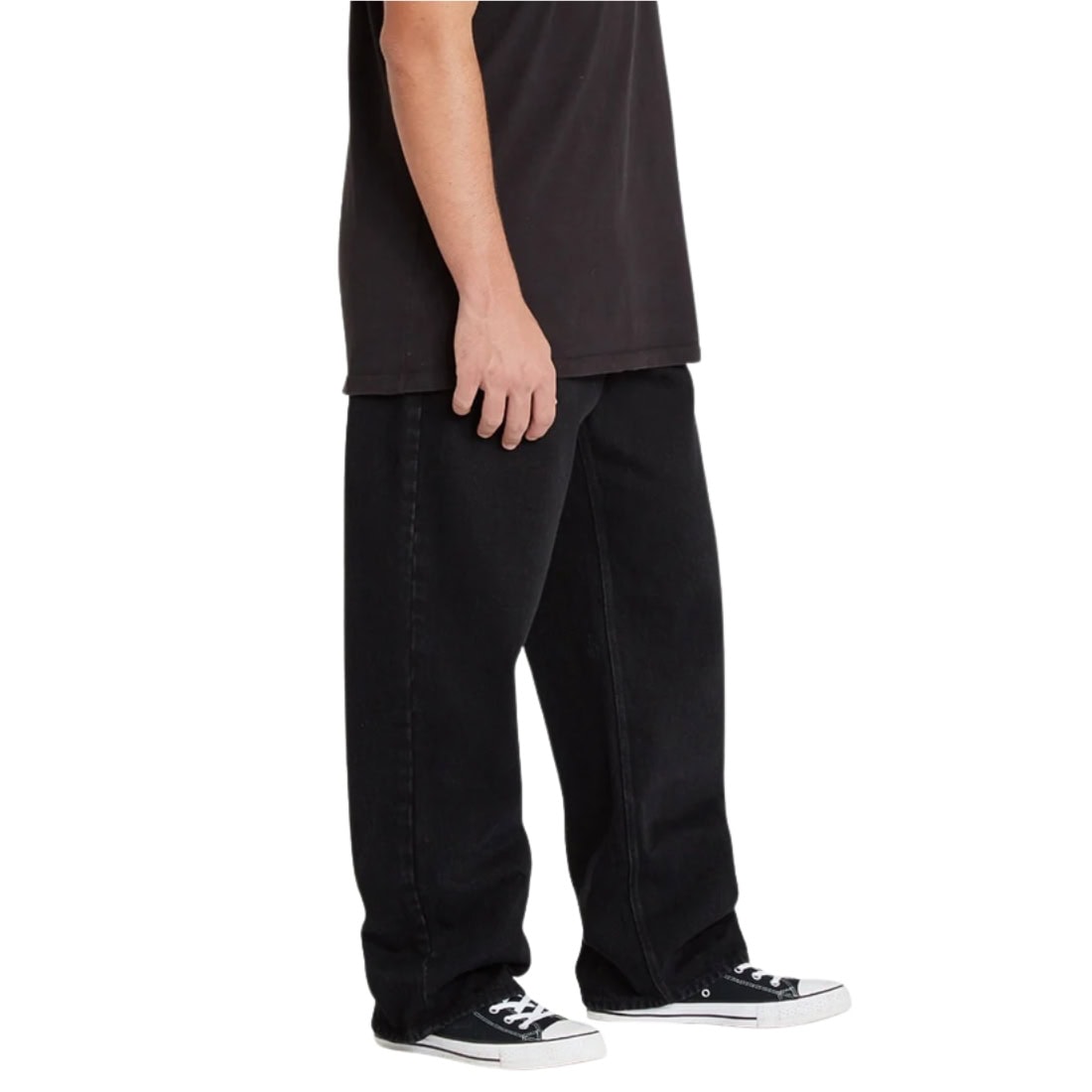 Volcom Billow Denim - Black - Mens Relaxed/Loose Denim Jeans by Volcom