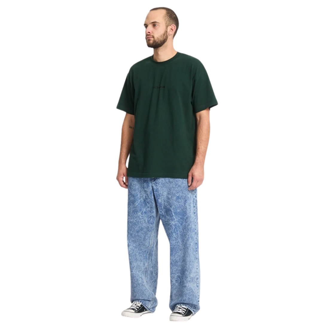 Volcom Billow Denim - Broken Blue - Mens Relaxed/Loose Denim Jeans by Volcom