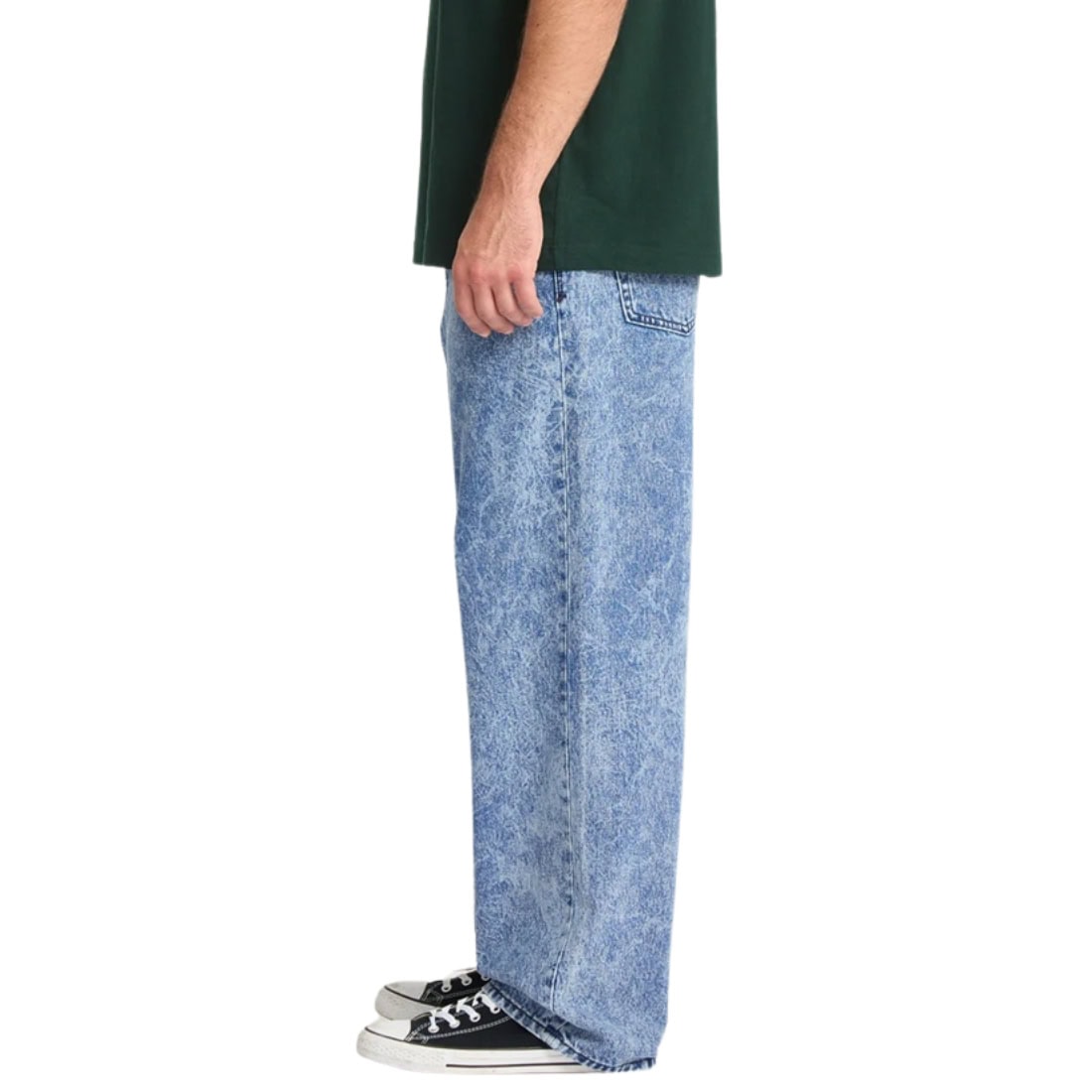 Volcom Billow Denim - Broken Blue - Mens Relaxed/Loose Denim Jeans by Volcom