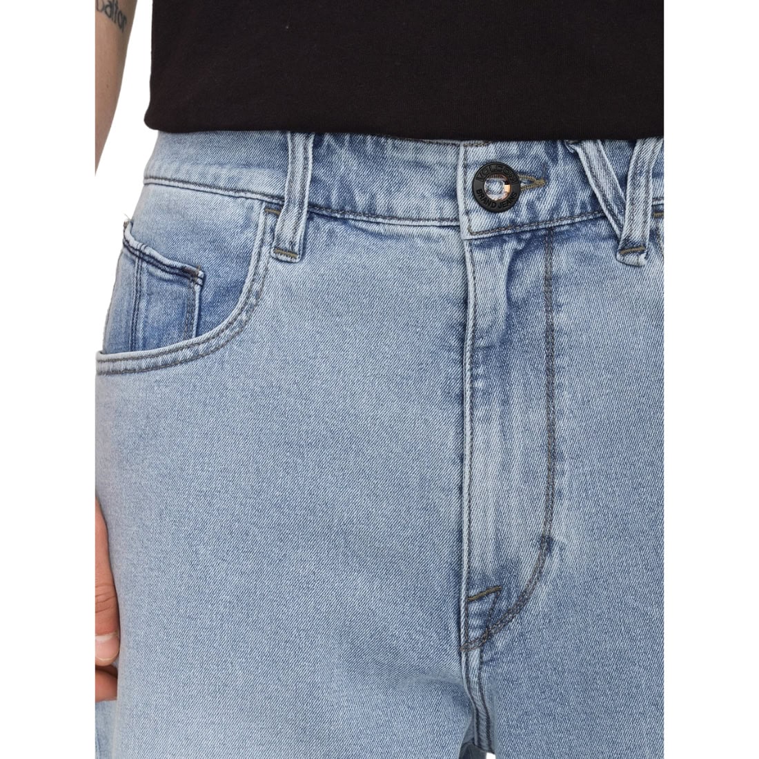 Volcom Billow Denim - Desert Dirt Indigo - Mens Relaxed/Loose Denim Jeans by Volcom