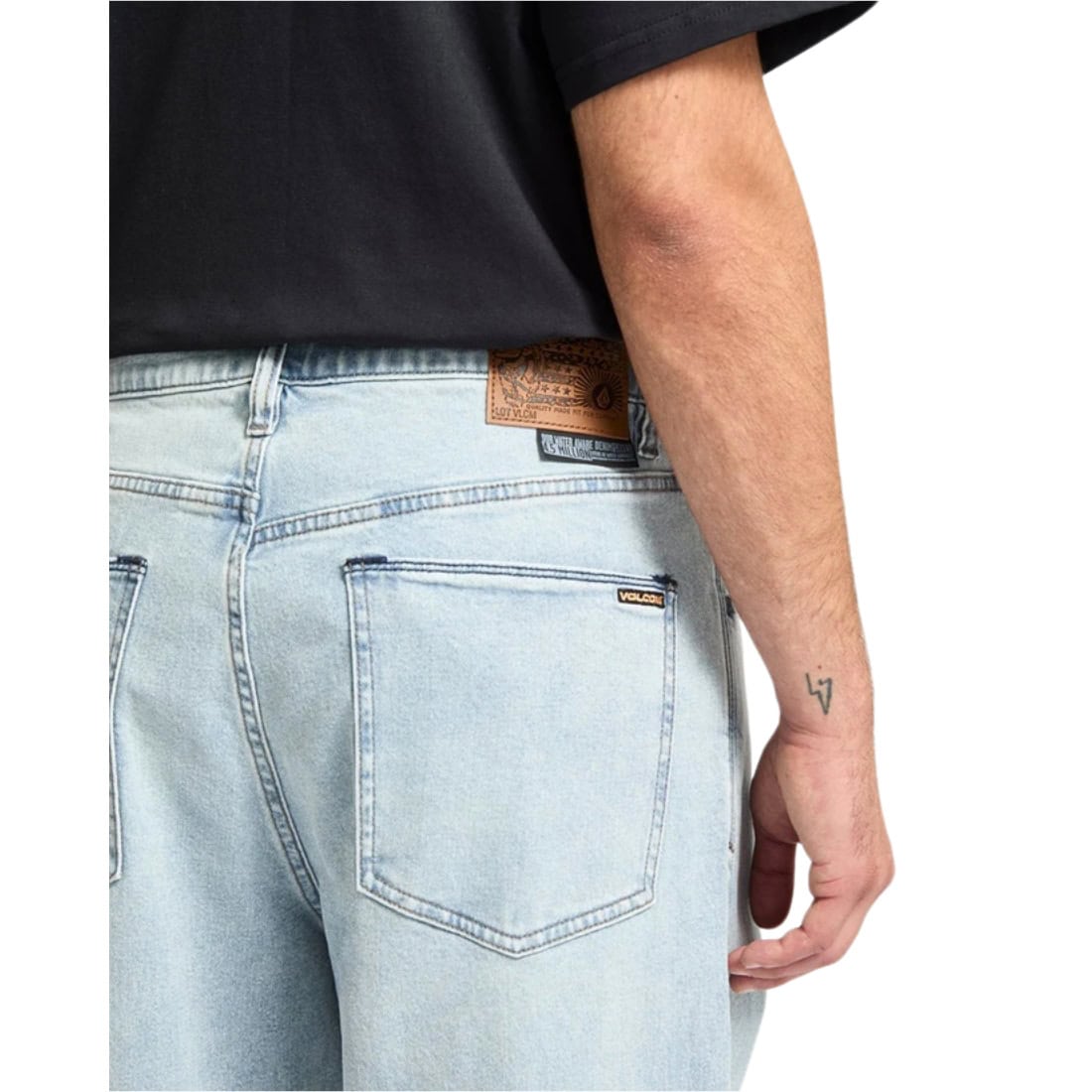 Volcom Billow Denim - Desert Dirt Indigo SP26 - Mens Relaxed/Loose Denim Jeans by Volcom