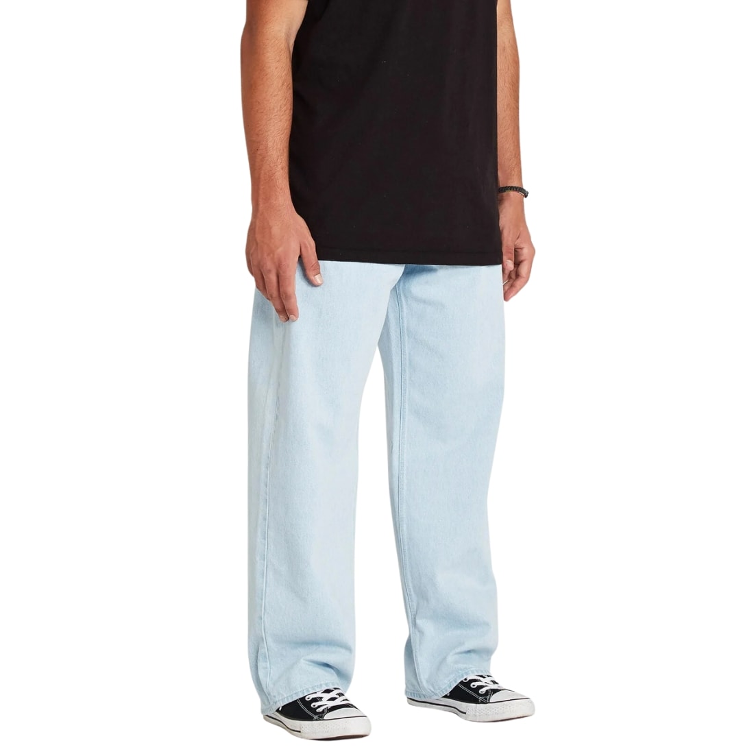 Volcom Billow Denim - Light Blue Fa23 - Mens Relaxed/Loose Denim Jeans by Volcom