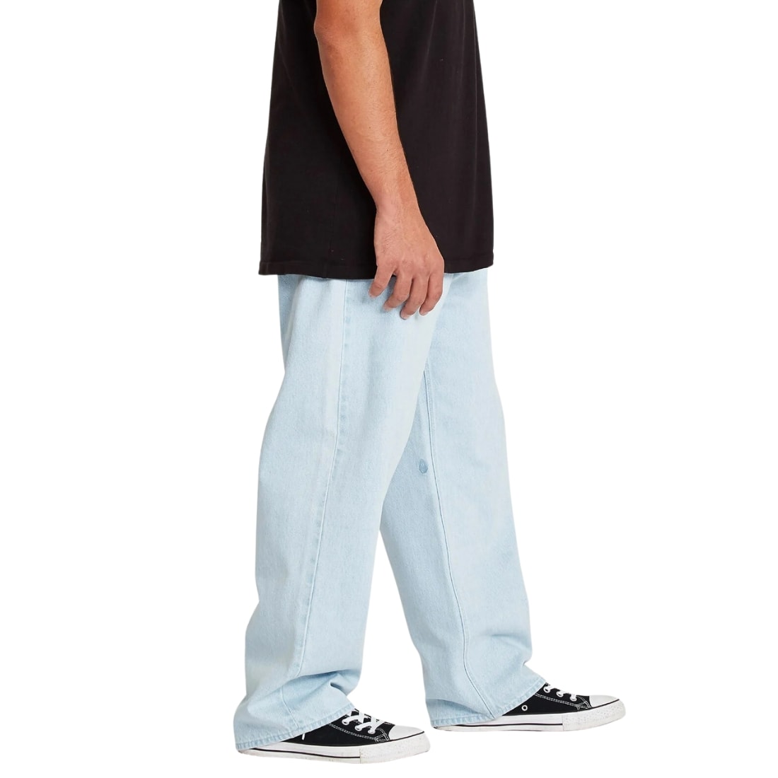 Volcom Billow Denim - Light Blue Fa23 - Mens Relaxed/Loose Denim Jeans by Volcom