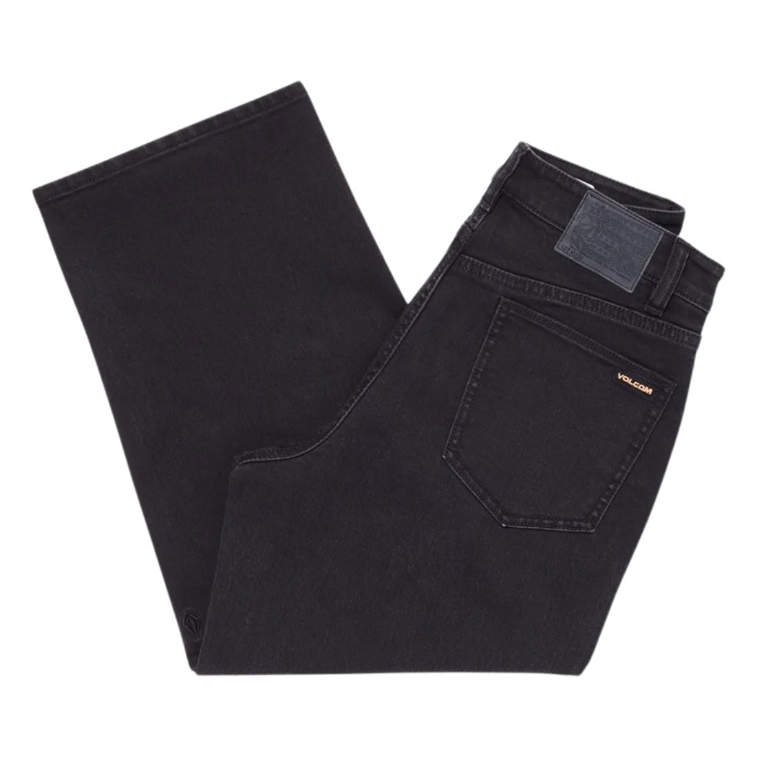 Volcom Boys Billow Baggy Denim - Black Out - Boys Relaxed/Loose Denim Jeans by Volcom