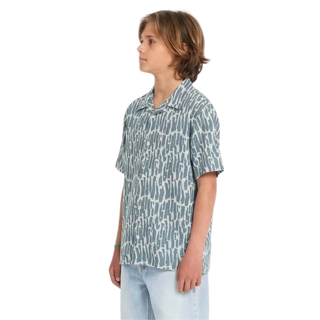 Volcom Boys Boldstone Short Sleeve Shirt - Tradewinds - Boys Casual Shirt by Volcom