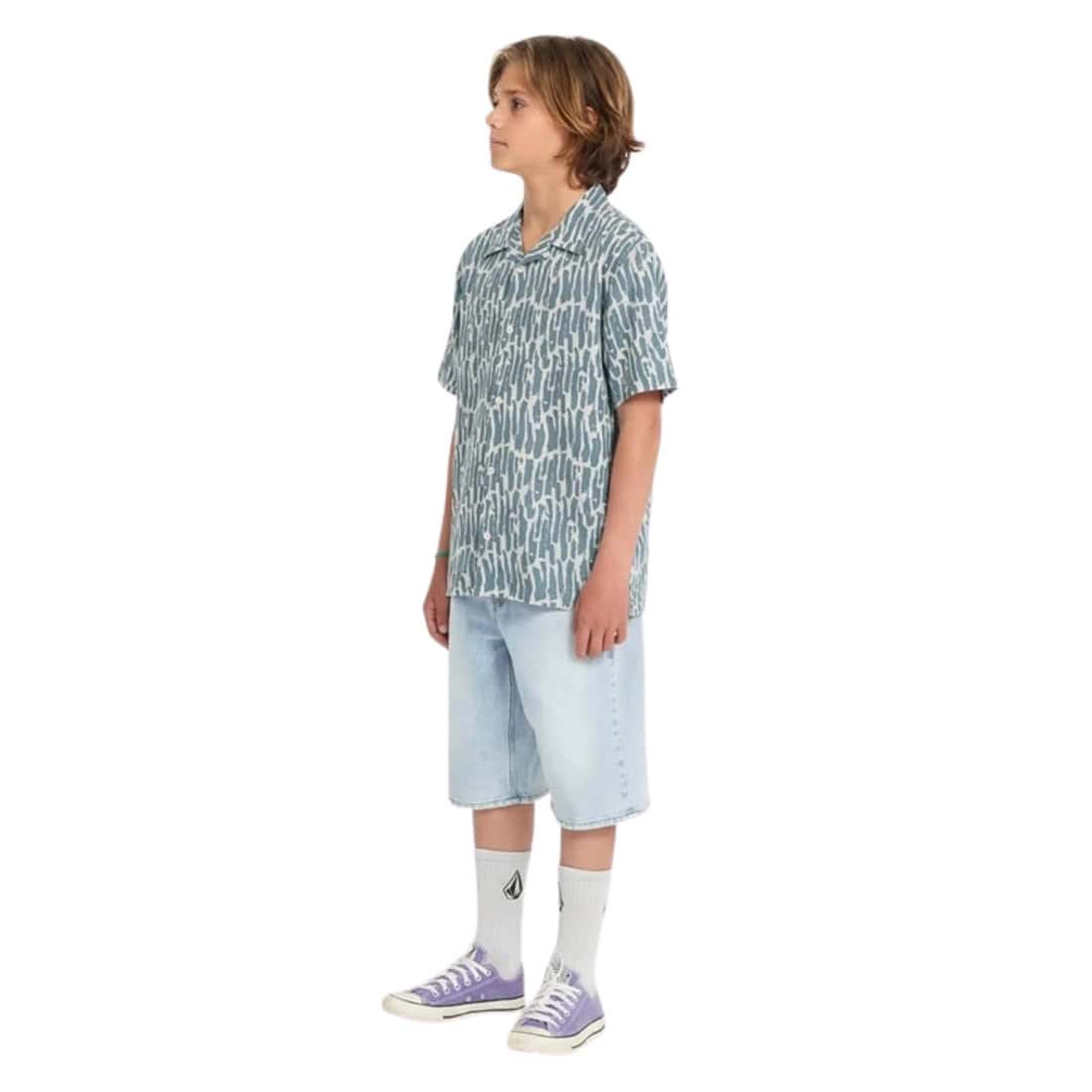 Volcom Boys Boldstone Short Sleeve Shirt - Tradewinds - Boys Casual Shirt by Volcom