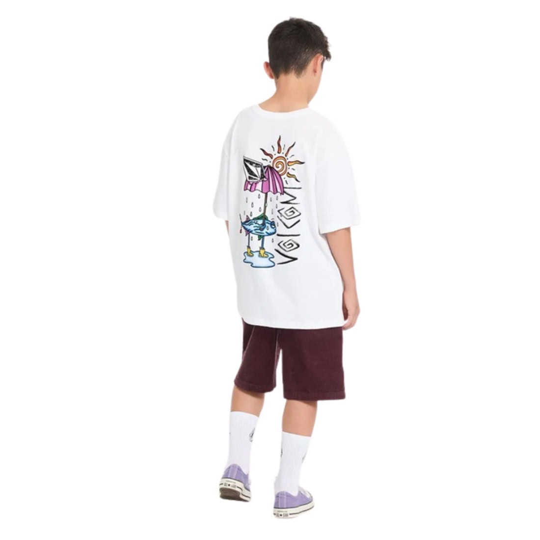 Volcom Boys Sunfish Kids T-Shirt - White - Boys Skate Brand T-Shirt by Volcom