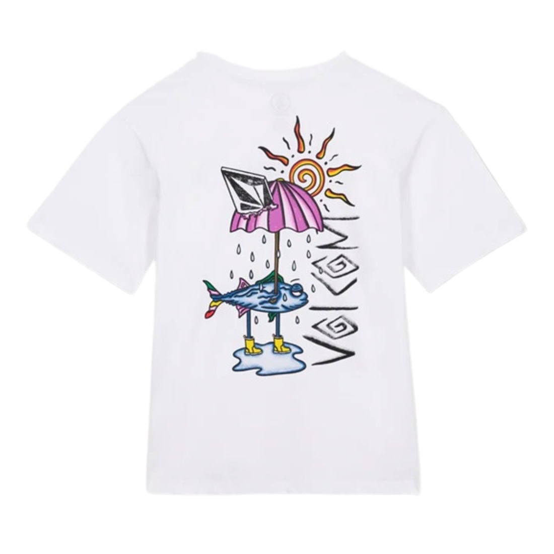 Volcom Boys Sunfish Kids T-Shirt - White - Boys Skate Brand T-Shirt by Volcom