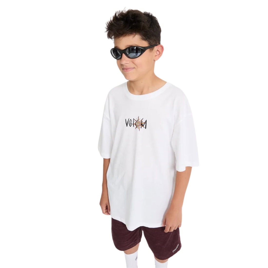 Volcom Boys Sunfish Kids T-Shirt - White - Boys Skate Brand T-Shirt by Volcom