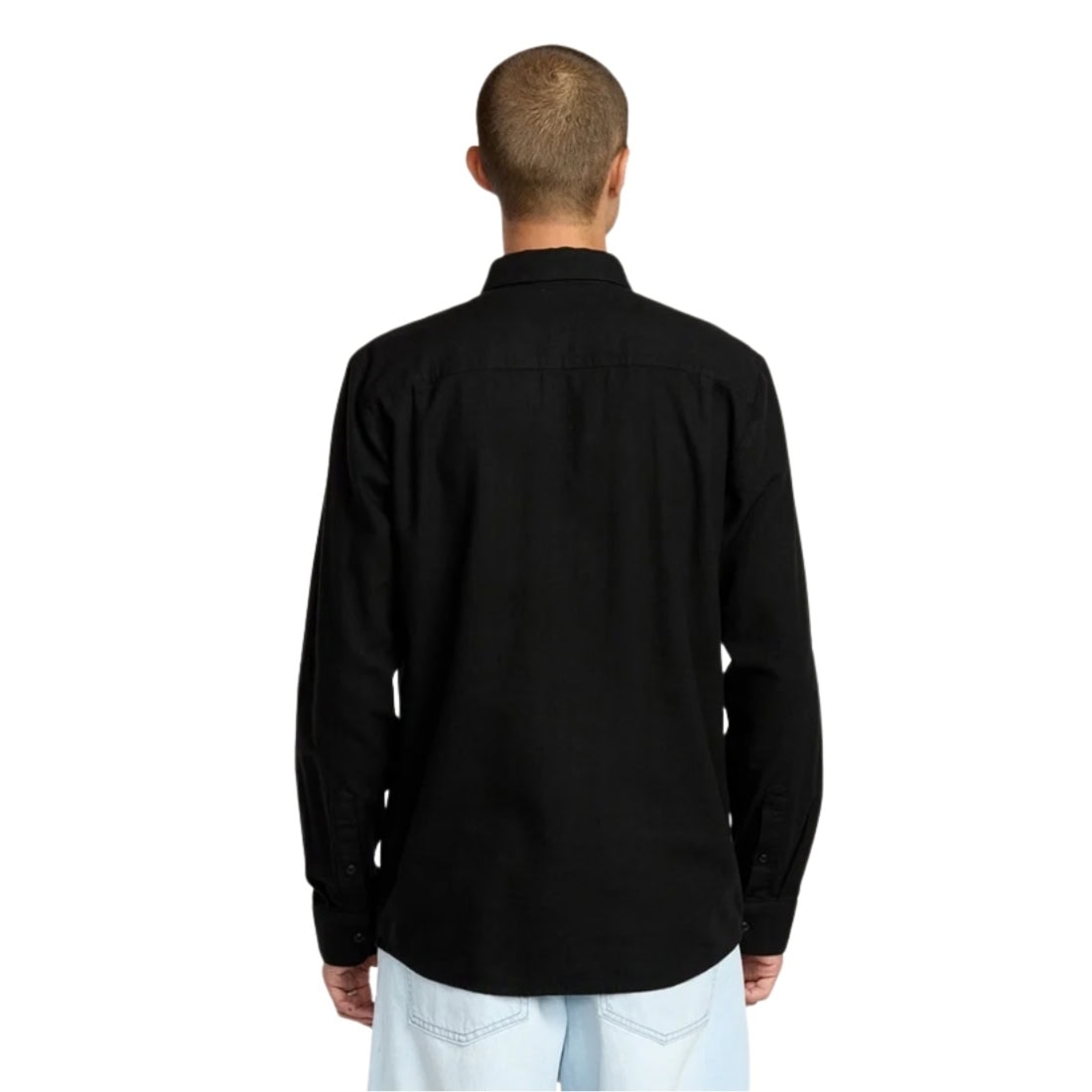 Volcom Caden Solid Long Sleeve Shirt - Antique Black - Mens Casual Shirt by Volcom