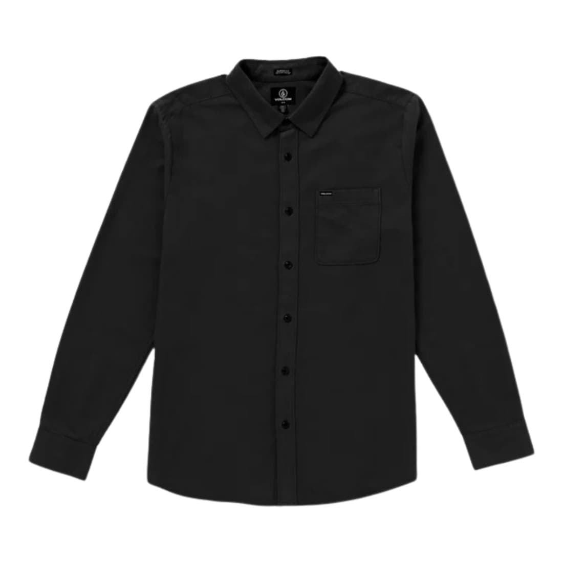 Volcom Caden Solid Long Sleeve Shirt - Antique Black - Mens Casual Shirt by Volcom