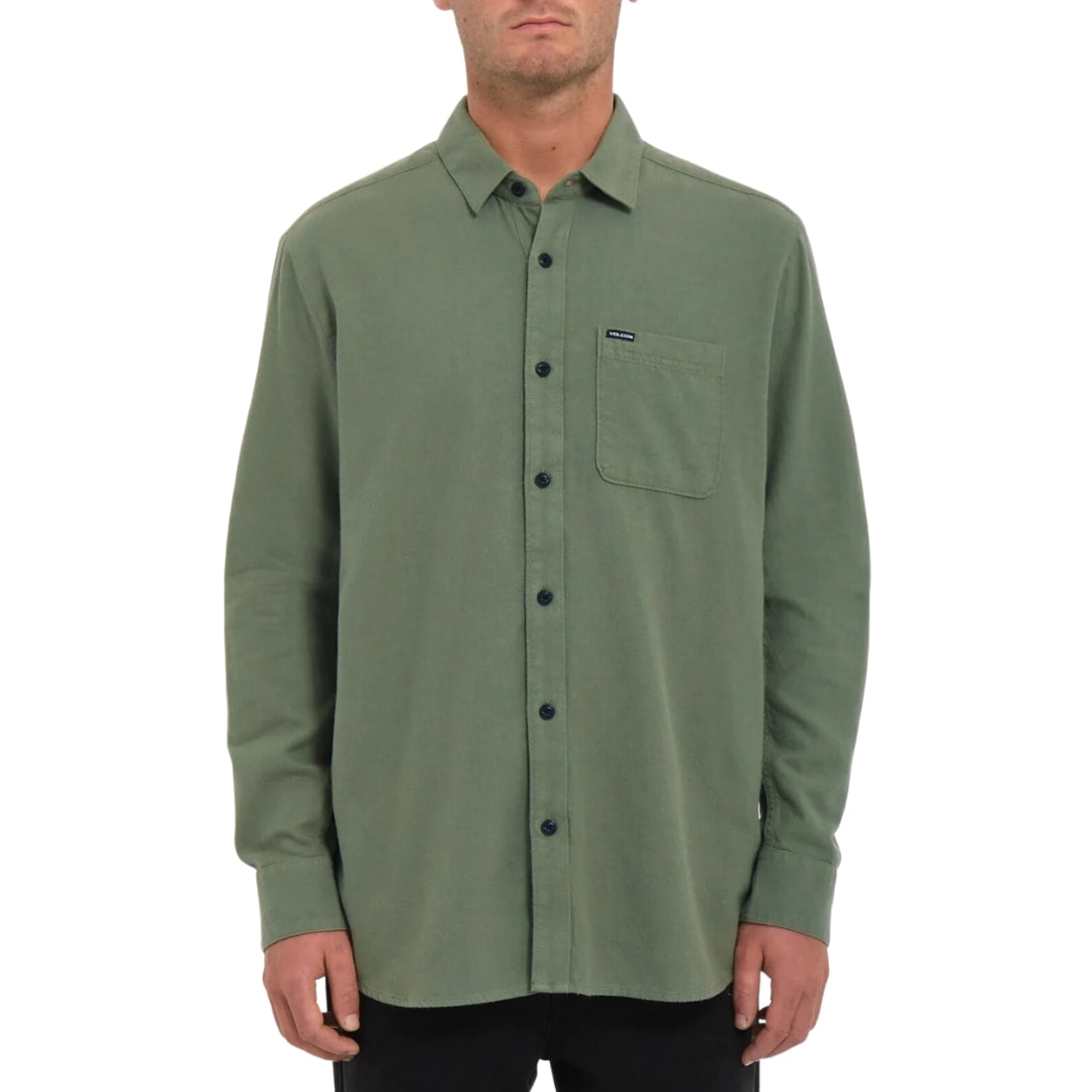 Volcom Caden Solid Longsleeve Shirt - Agave - Mens Flannel Shirt by Volcom