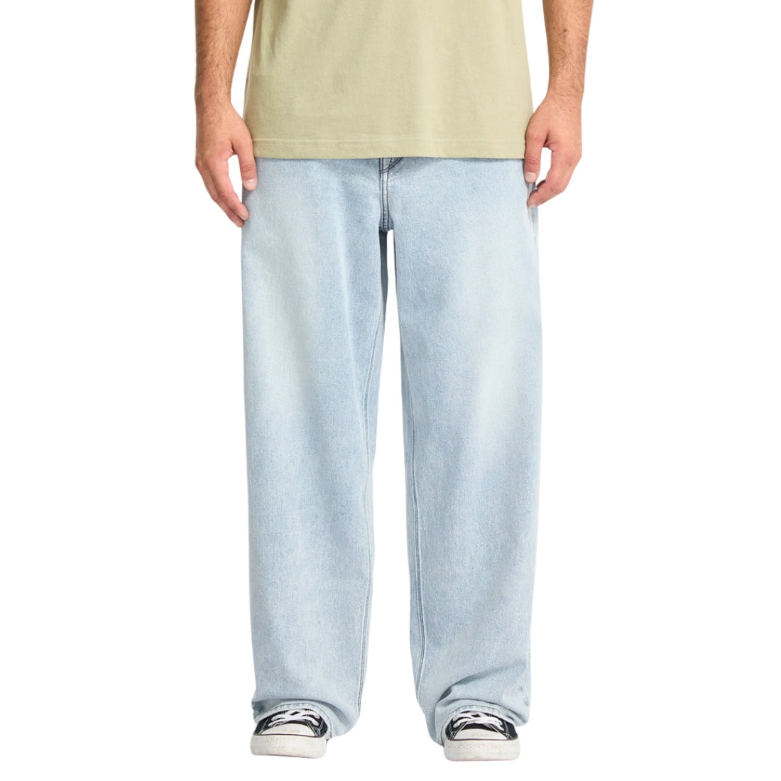 Volcom Chillow Denim - Desert Dirt Indigo - Mens Relaxed/Loose Denim Jeans by Volcom