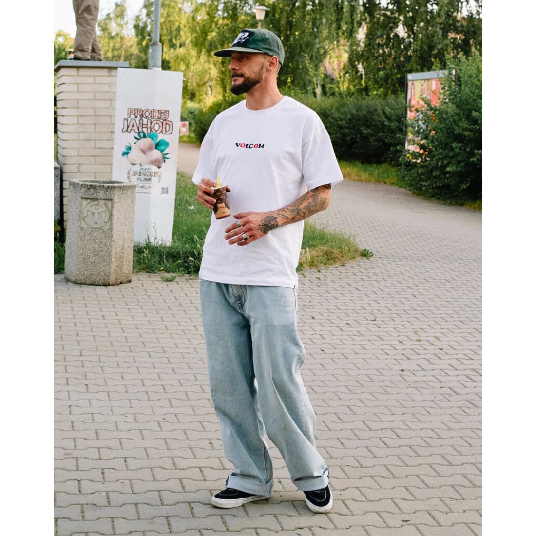 Volcom Chillow Denim - Desert Dirt Indigo - Mens Relaxed/Loose Denim Jeans by Volcom