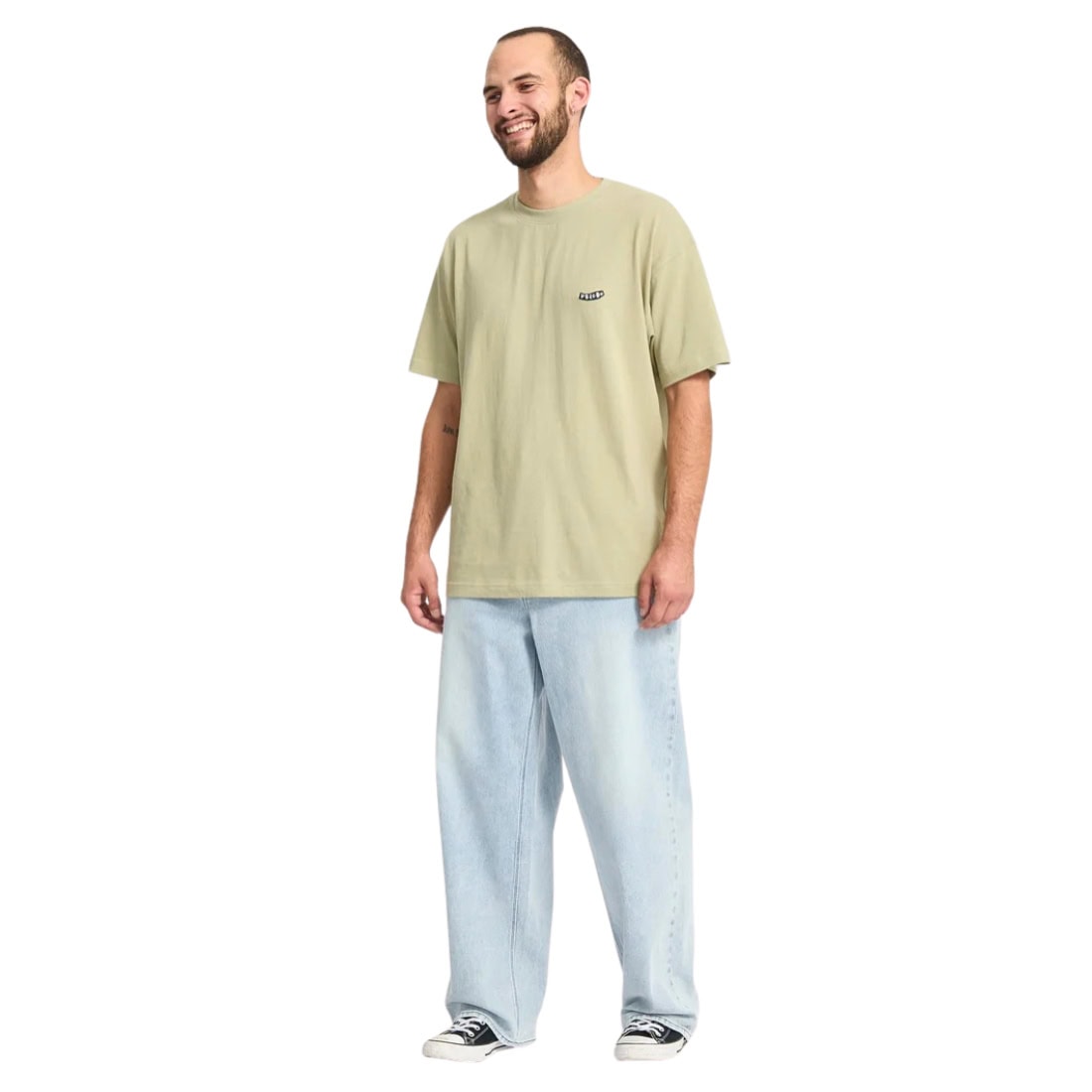 Volcom Chillow Denim - Desert Dirt Indigo - Mens Relaxed/Loose Denim Jeans by Volcom