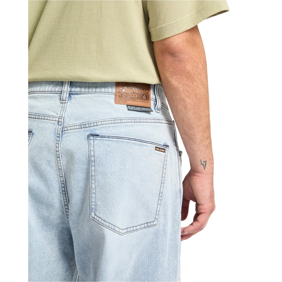 Volcom Chillow Denim - Desert Dirt Indigo - Mens Relaxed/Loose Denim Jeans by Volcom