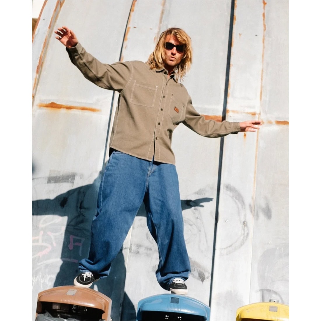 Volcom Chillow Denim - Oliver Stone No Tint - Mens Relaxed/Loose Denim Jeans by Volcom